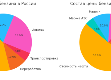 Состав цены бензина в Казахстане и России